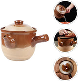 Traditional Chinese Medicine Casserole Retro Skillet Pottery Clay Chinese Medicine Pot Pitcher Teapot Stew Pot Ramen Gift,001,25x19cm (1 22×17.5cm)