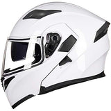 ILM Motorcycle Dual Visor Flip up Modular Full Face Helmet DOT 6 Colors Model 902