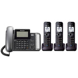 Panasonic Kx-tg9582b + (2) KX-TGA950B 4 Handset Corded – Cordless 2 Li
