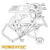 Powertec MT4009 Rolling Foldable Table Saw Stand