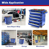 Rolling Tool Chest, Metal Tool Box with 5 Drawers, Lockable Garage Storage Cabinets Sliding Tool Drawer Cart on Wheels Toolbox Organization Workbench for Workshop Warehouse Repair Shop
