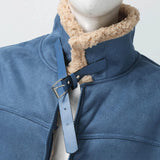 Leather Jackets for Men Motorcycle Biker Jacket Winter Warm Turn-Down Collar Coat Hunting Trench Coats Casual Outdoor Clothes