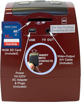 MINOLTA Film & Slide Scanner, Convert Color & B&W 35mm, 126, 110 Negative & Slides, Super 8 Films to 22MP JPEG Digital Photos, 16GB SD Card, Worldwide (Red)