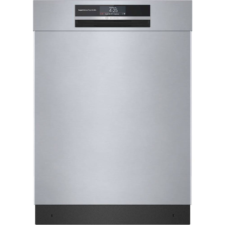 Bosch – 800 Series 24 Top Control Built-In Dishwasher with CrystalDry, Stainless Steel Tub, 3rd Rack, 42 dBa – Stainless steel