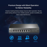 TP-Link TL-SG108-M2 | 8 Port Multi-Gigabit Unmanaged Network Switch, Ethernet Splitter | 2.5G Bandwidth | Plug & Play | Desktop/Wall-Mount | Fanless Metal Design | Limited Lifetime Protection