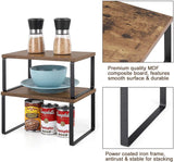 2 Piece Expandable And Stackable Countertop Organizer, Free Assembly Storage Shelves For Kitchens, Cabinets