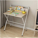 Folding Computer Desk, Space-Saving Home Office Desk Working Table with Storage Shelf, Multipurpose Foldable