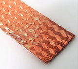 Flat Bare Copper Braid, Bright, 5/8 Diameter, 25′ Length 5/8