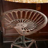 Noble House 26 Lawrence Saddle Bar Stool in Copper and Silver