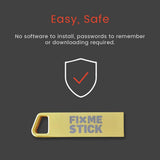 FixMeStick Gold Computer Virus Removal Stick for Windows PCs – Unlimited Use on Up to 3 Laptops or Desktops for 1 Year – Works with Your Antivirus