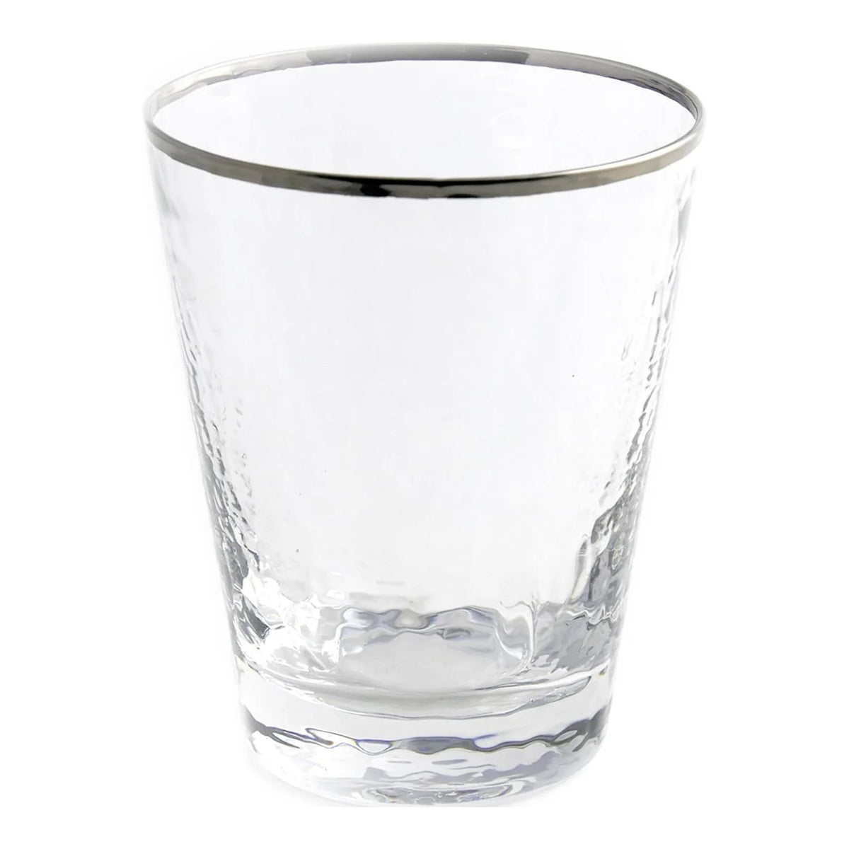 Split P Metallic Rim Double Old Fashioned Set – Silver