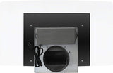 FIREGAS Island Range Hood 36 inch 450 CFM with Chimney,Tempered Glass,4 LED Lights,3 Speed Fan,Touch Control,Permanent Filter,Charcoal Filter,Stainless Steel,Island Mount,Ceiling Mount