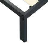 PrimaSleep 18 Inch Tall Heavy Duty Steel Slat Bed Frame/Anti-Slip Support/Easy Assembly Mattress Foundation/No Noise/No Box Spring Needed/Full/Black