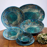 Certified International Radiance Teal Melamine 12 PC Dinnerware Set