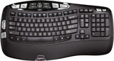 Logitech K350 Wireless Wave Ergonomic Keyboard with Unifying Wireless Technology – Black