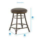 Copper Grove Tejeda Backless 24-inch Metal Swivel Stool (Bar Stool – Brown)