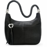 Brighton Barbados Ziptop Hobo -Black
