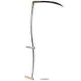 Outdoor Metal Scythe Garden Farm Tool Solid Wooden Handle Grass Weed Scythe Grinding Stone