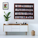 35 Graded Sports Card Display Case – Baseball Card Display Frame with UV Protection Clear View Lockable Wall Cabinet for Basketball Collectible Trading Card Black Finish