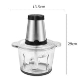 Homgeek Electric Meat Grinder – 2L Large Capacity, Stainless Steel, 2 Speed Settings, 250W High Power – Ideal Kitchen Cooker Blender for Household Use