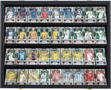35 Graded Sports Card Display Case – Baseball Card Display Frame with UV Protection Clear View Lockable Wall Cabinet for Basketball Collectible Trading Card Black Finish