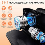 Under Desk Elliptical Machine,Morelax Ellipse Leg Exerciser for Seniors,Quiet & Portable Mini Electric Seated Pedal Exerciser & 12 Adjustable Speeds