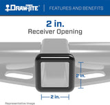 Draw-Tite 76016 Class 4 Trailer Hitch, 2 Inch Receiver, Black, Compatible with 2014-2018 Chevrolet Silverado 1500, 2014-2018 GMC Sierra 1500