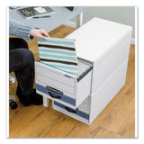Bankers Box Stor/Drawer Steel Plus Storage Box Letter White/Blue 6/Carton
