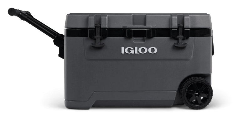 Igloo Overland 72 Quart Ice Chest Cooler with Wheels, Gray (31 x 18 x18)