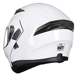 ILM Motorcycle Dual Visor Flip up Modular Full Face Helmet DOT 6 Colors Model 902
