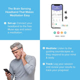 MUSE 2: The Brain Sensing Headband – Meditation Tracker Multi Sensor Headset Device – Responsive Sound Feedback for Brain Wave, Heart, Body & Breath Activity,Black/Grey