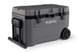 Igloo Overland 72 Quart Ice Chest Cooler with Wheels, Gray (31 x 18 x18)