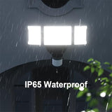75W Motion Sensor Security Lights with Remote Control,3 Heads Motion Detection Outdoor Lights 6500K IP65,7500LM Flood Lights Dusk to Dawn Motion Sensor Lights for Yard Garage Porch Wall 2PCS
