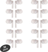 JustJamz Pearl Basic White Headphones 3.5mm Disposable Earphones Bulk Earbuds for Kids and Adults 50 Pack Pack of 2