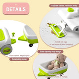 12V Electric Ride-On Car for Kids with Cleaning Fun | Go Kart | 3 in 1 Kids Electric Vehicle | Detachable Cleaner & LED Lights,Safe Toy for Ages 3-8, Indoor/Outdoor Use Safe & Educational Gift (Green)