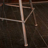 Noble House 26 Lawrence Saddle Bar Stool in Copper and Silver